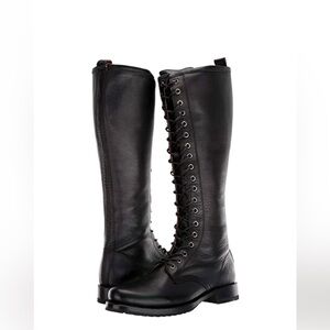 FRYE Melissa Veronica Tall Lace Up Combat Boots 8